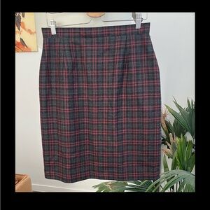 Vintage Braemar by Jeremy Scott Plaid Wool Skirt